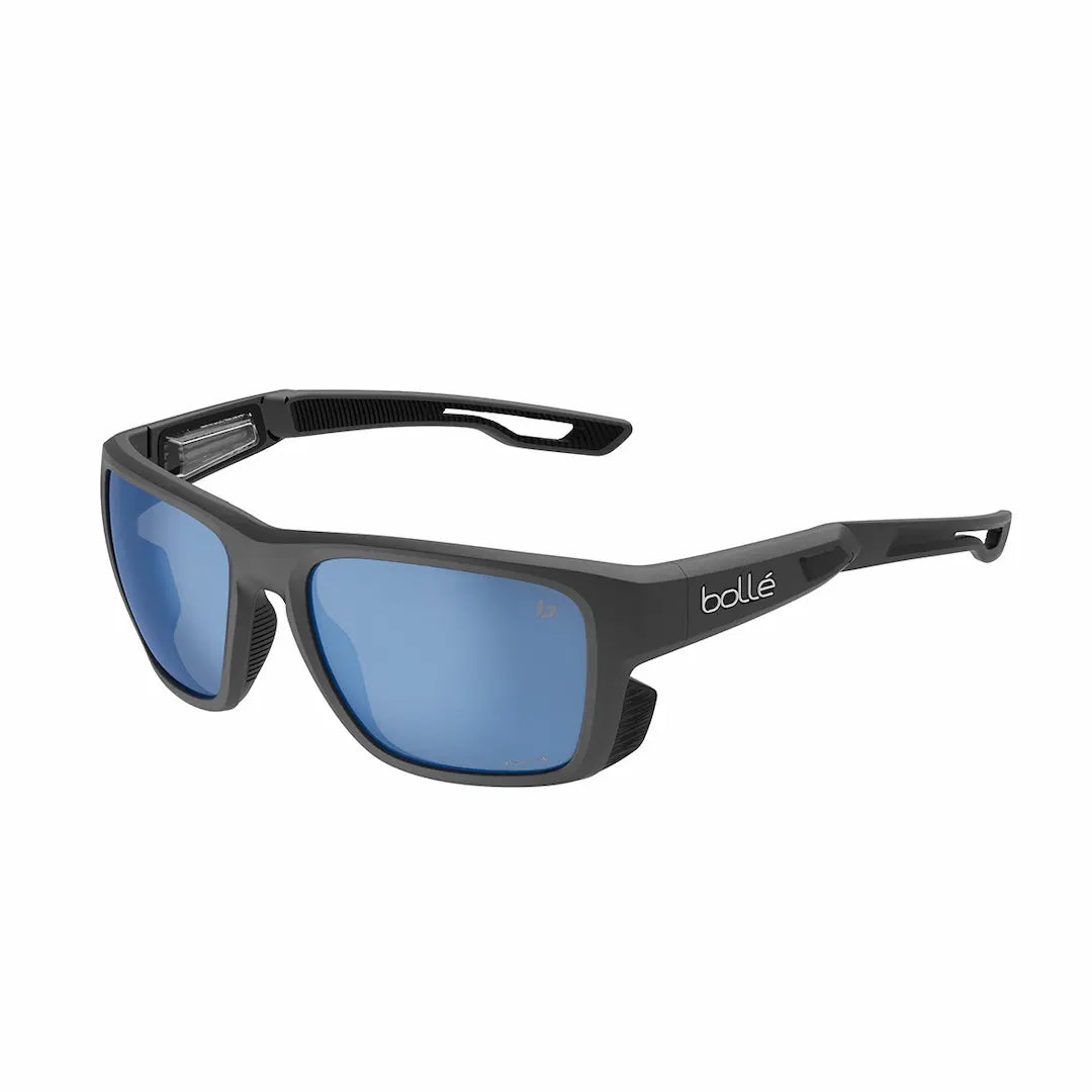 Bolle Airdrift sunglasses in black with polarized blue lenses