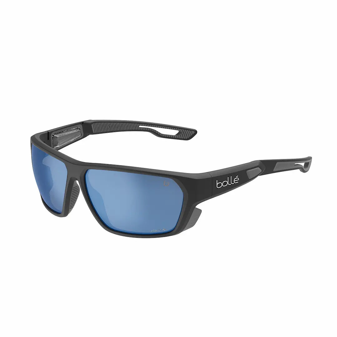 Bolle Airfin sunglasses in Black with Volt+ Offshore Blue polarized lenses