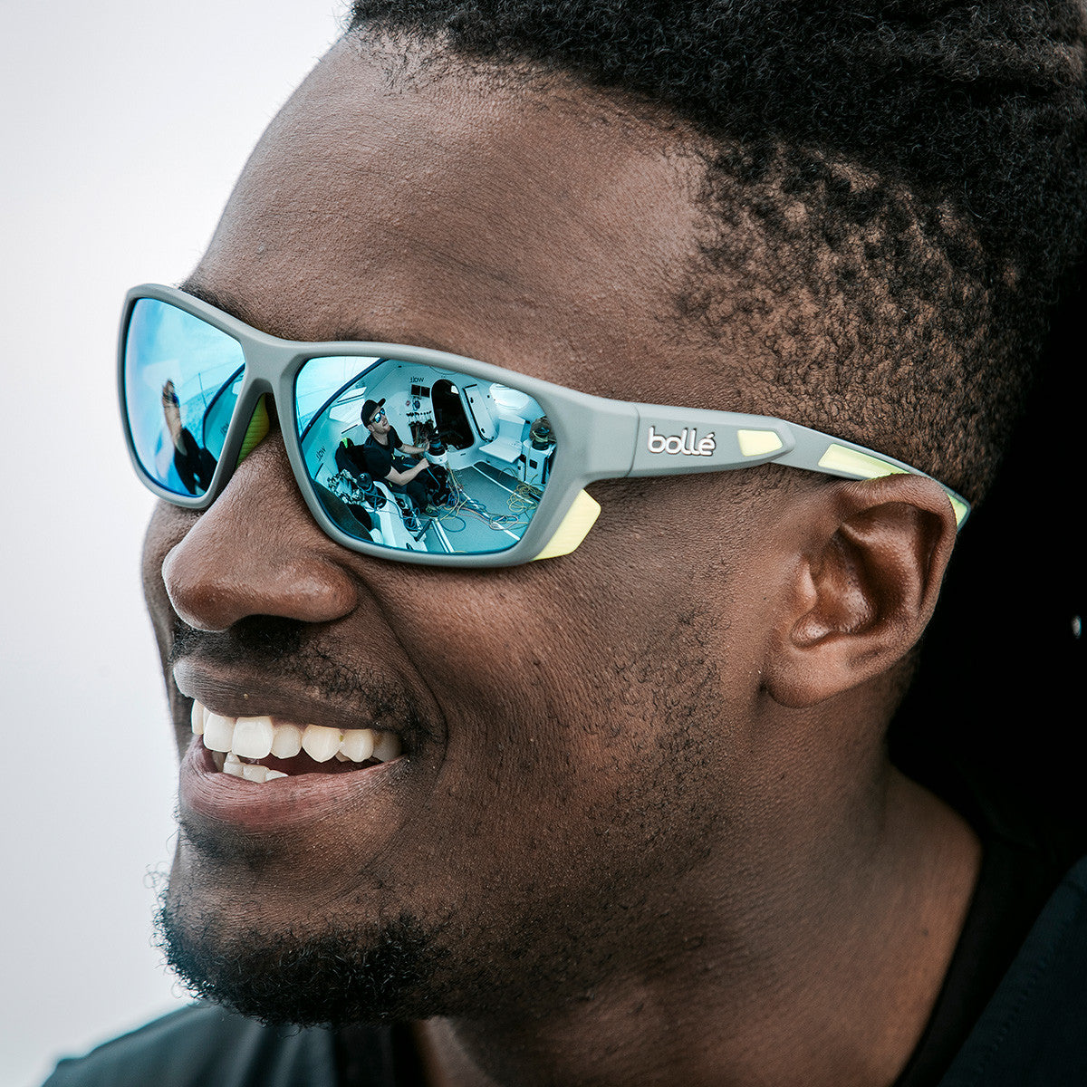 Person wearing Bolle Airfin sunglasses