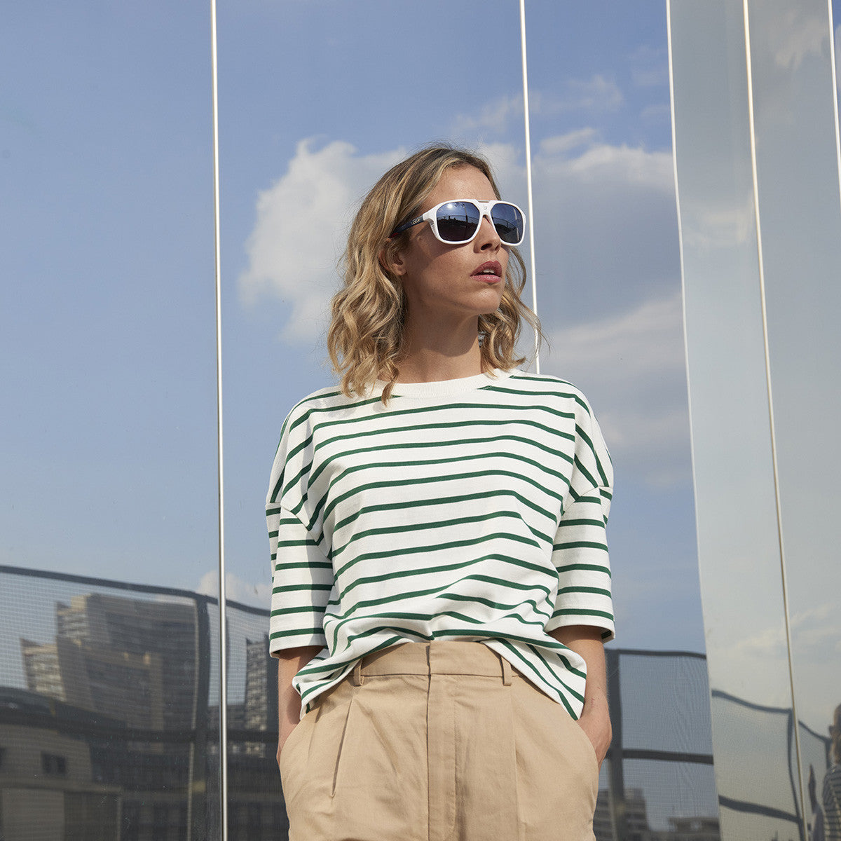 Person wearing Bolle Arcadia sunglasses