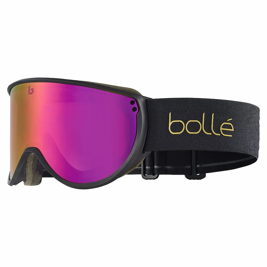 Bolle Blanca ski goggles in black with Rose Gold lenses