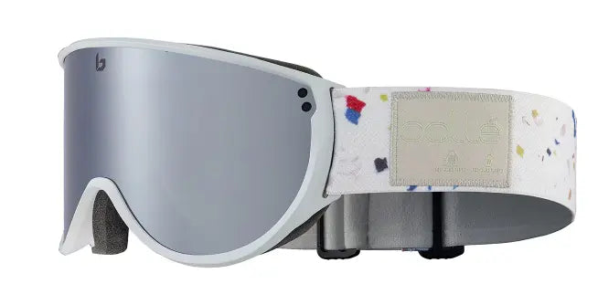 Bolle Blanca ski goggles in ice White with Chrome lenses