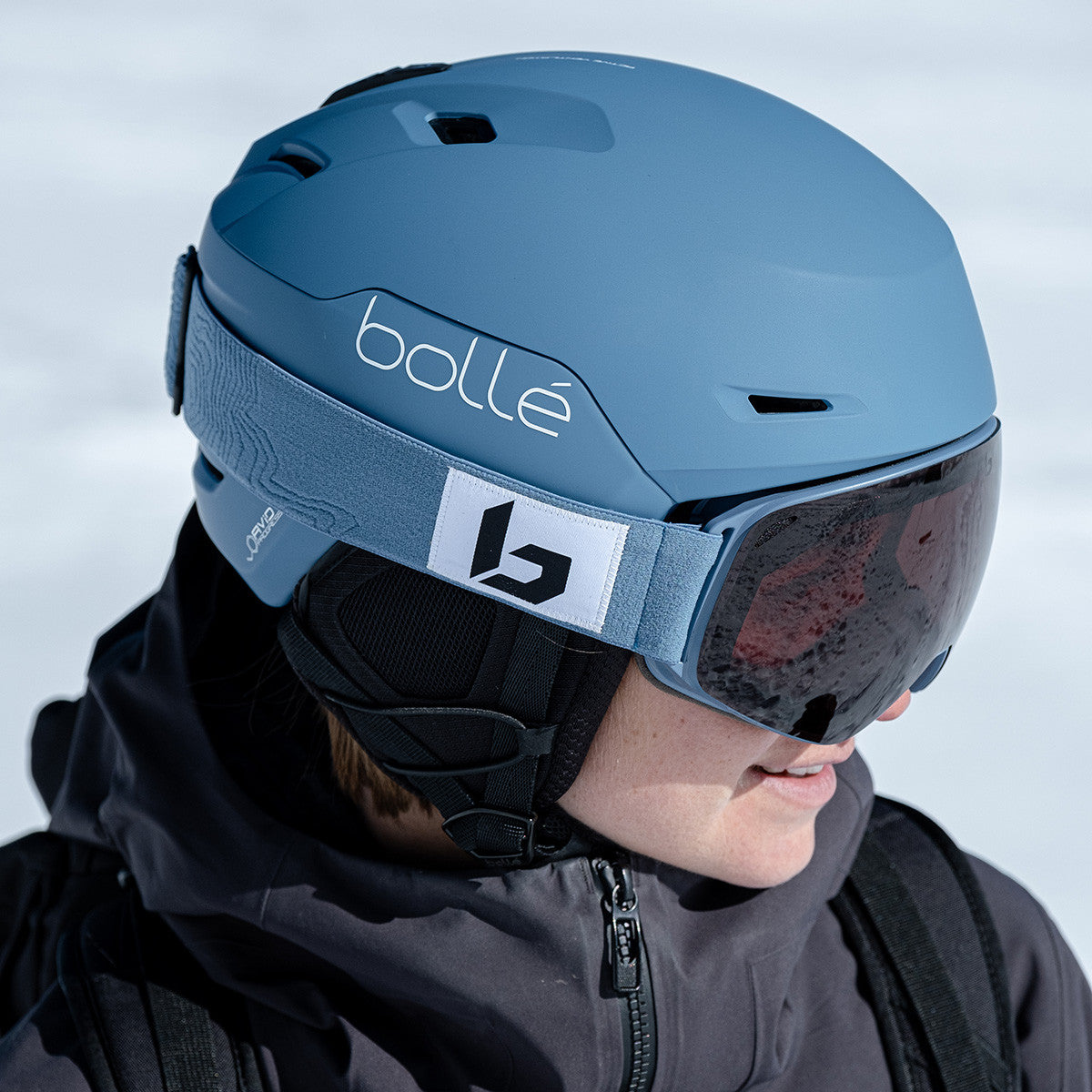 Person wearing Bolle Eco Torus M ski goggles