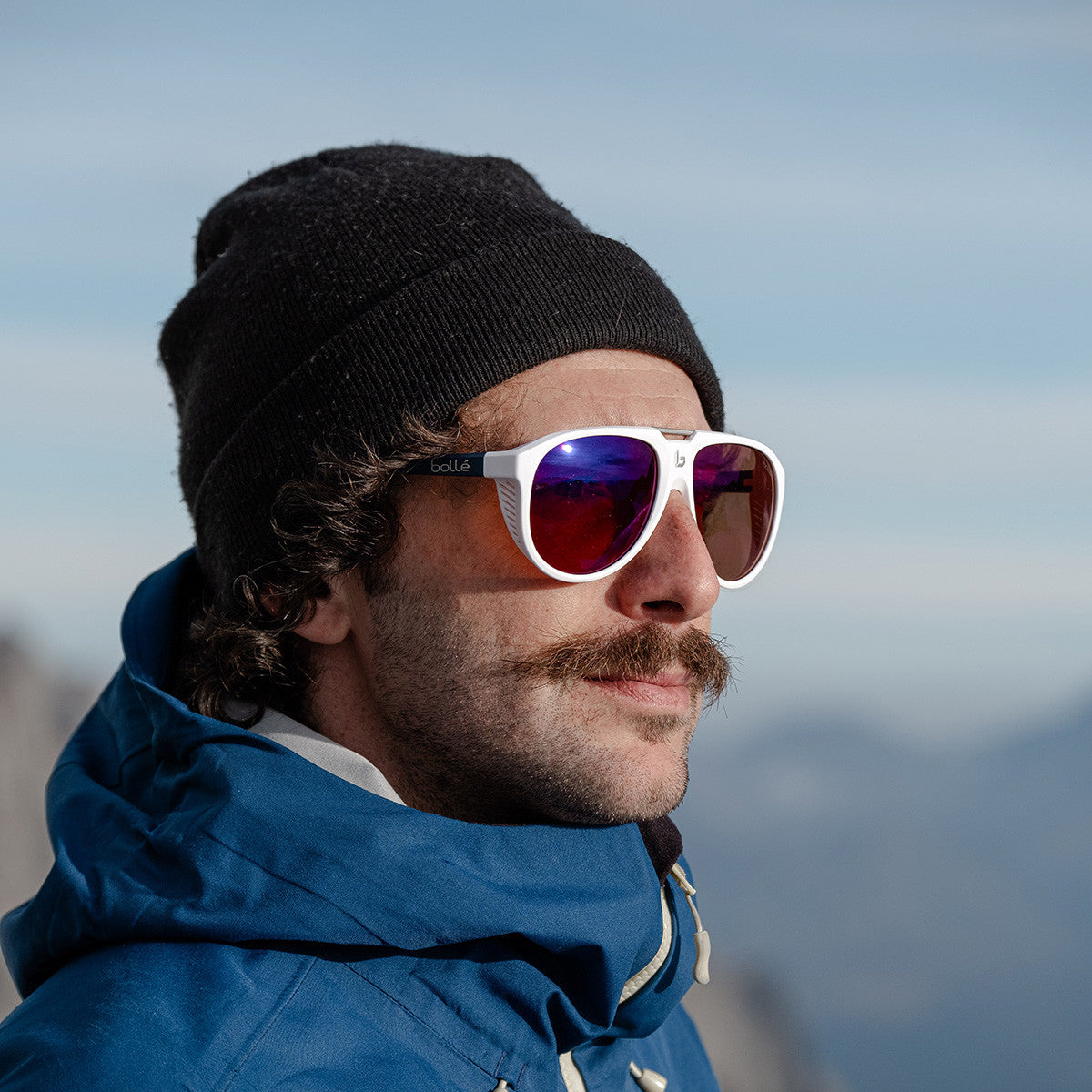Man wearing Bolle Euphoria sunglasses.