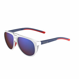 White Blue Red Matte frame/Brown Blue lenses