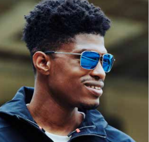 Person wearing Bolle Flow sunglasses