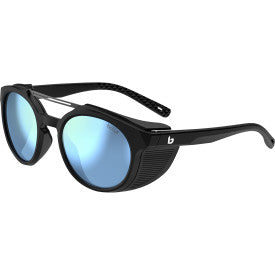 Bolle Honoris glacier sunglasses in black with polarized lenses side view