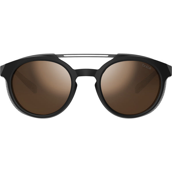 Bolle Honoris glacier sunglasses in black with level 4 lenses front view