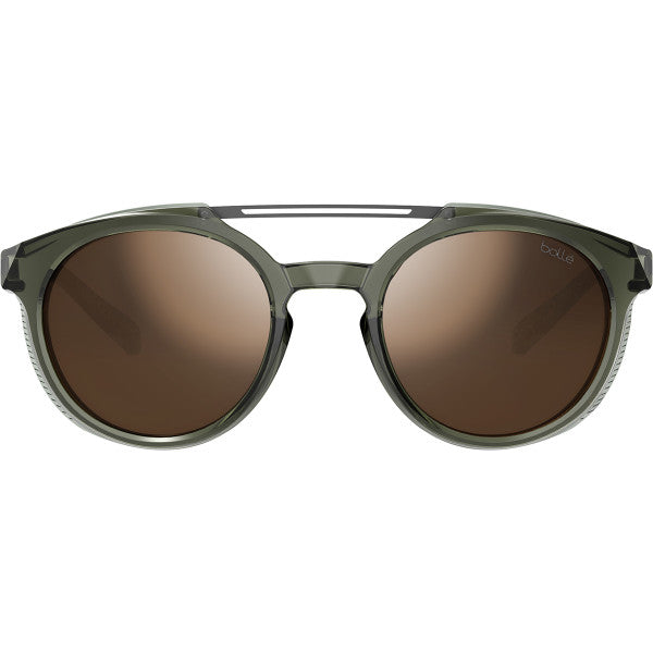 Bolle Honoris glacier sunglasses in olive with level 4 lenses front view
