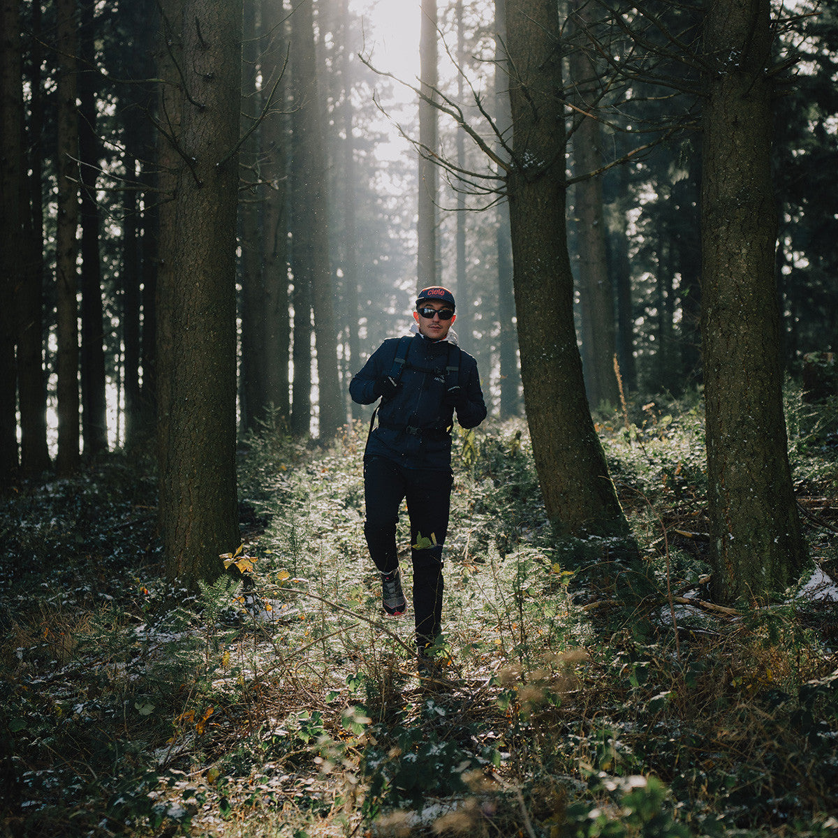 Trail runner wearing Bolle King sunglasses
