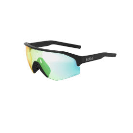 Black Matte frame/Phantom Clear Green Photochromic lenses (light changing)