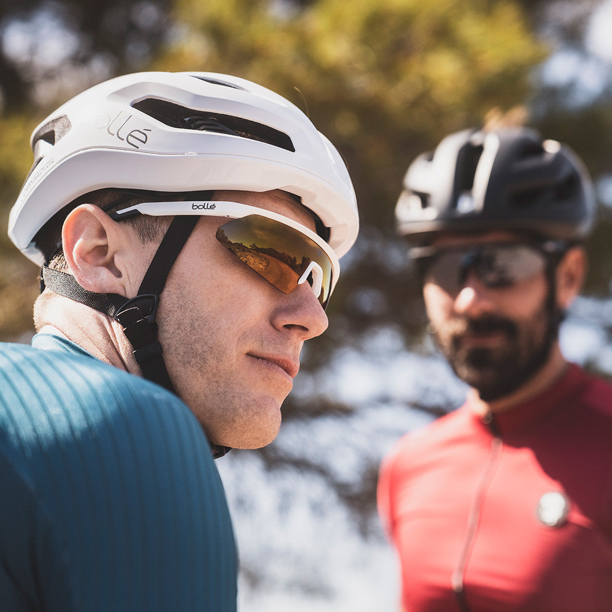 Cyclist wearing Bolle Micro Edge Sunglasses