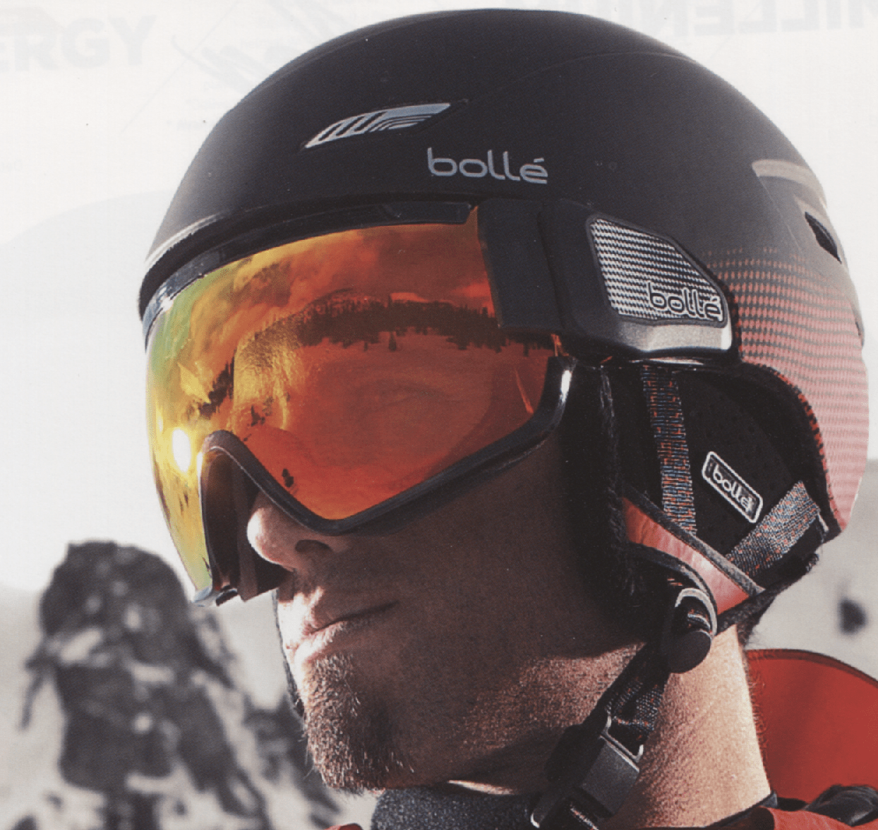 Person wearing Bolle Osmoz Helmet/Goggle combination