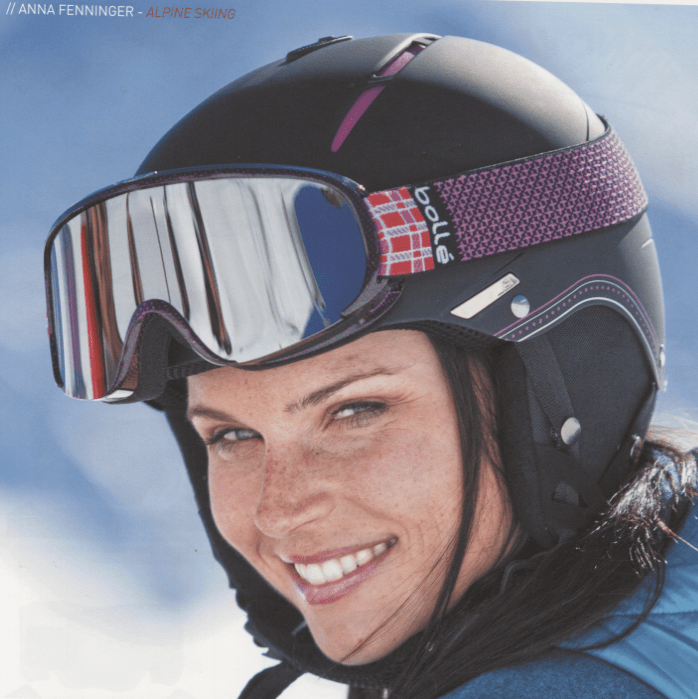 Professional skier wearing Bolle Ski goggles