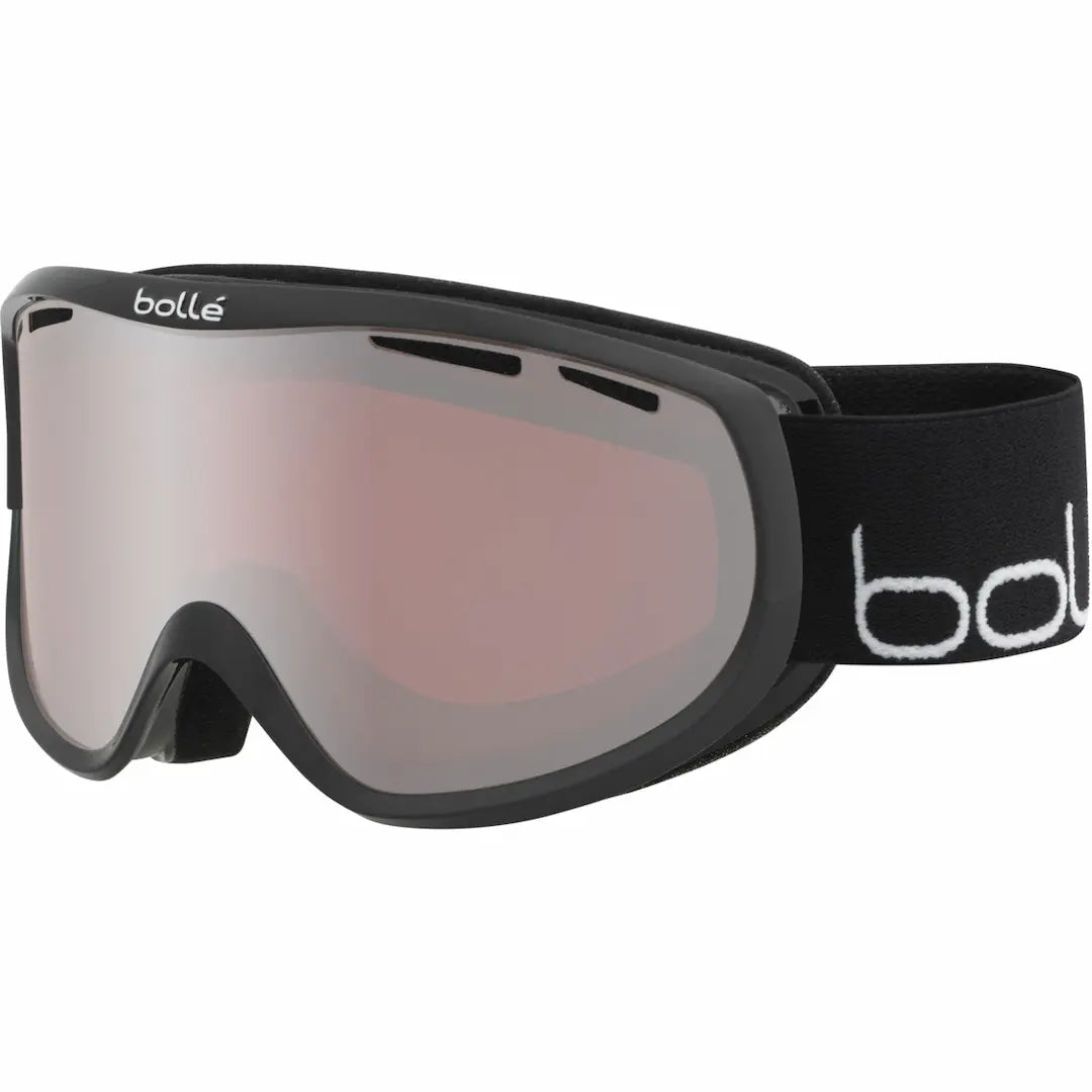 Bolle Sierra ski goggle in black and white with vermilion gun lenses
