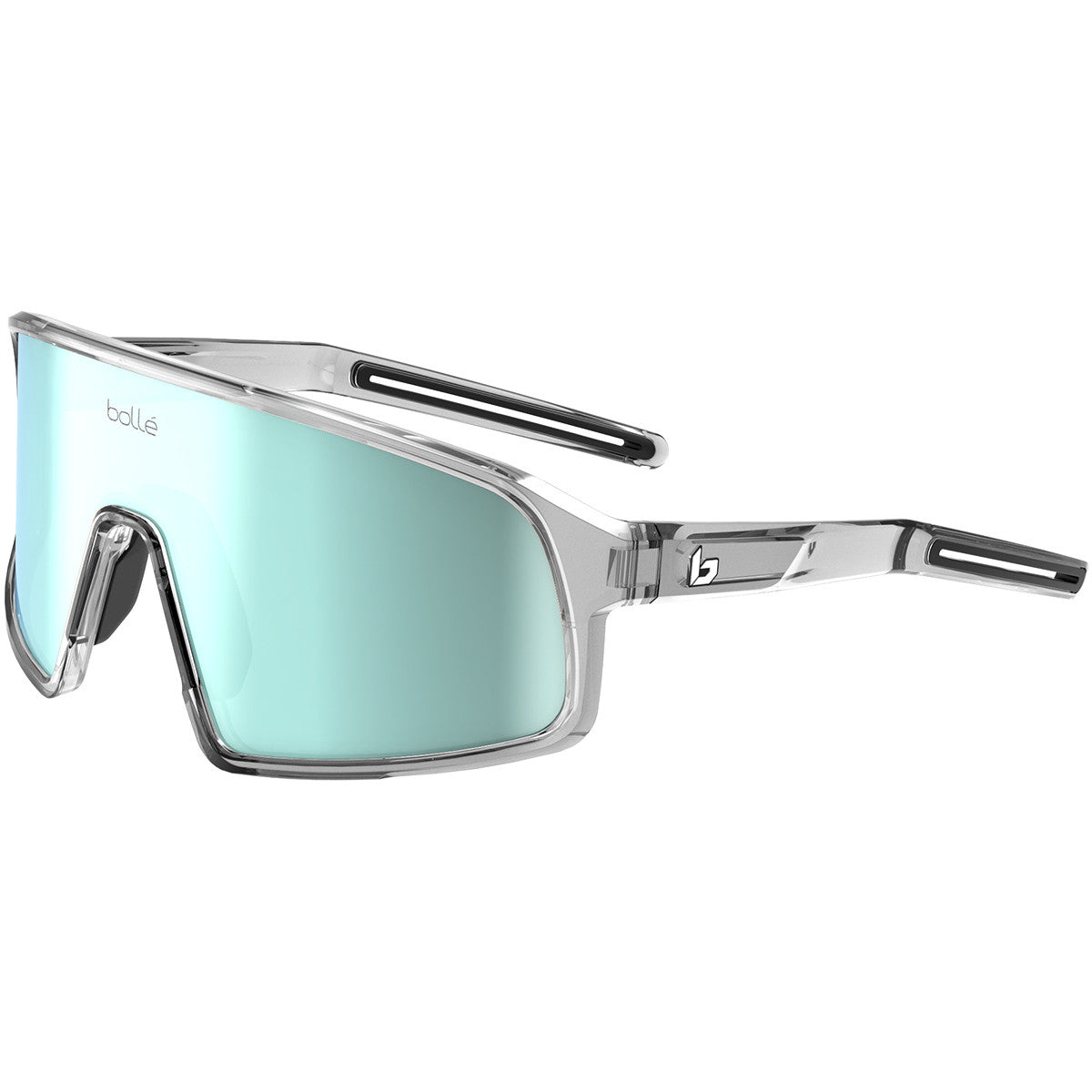 Bolle Striver sunglasses in crystal with TNS Ice mirror lenses