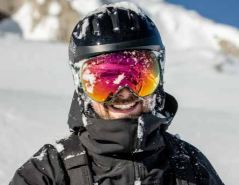 Person wearing Bolle Torus ski goggles