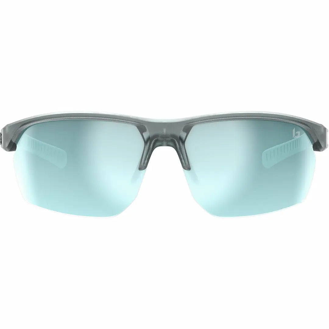 Bolle Victus S sunglasses in gray with blue mirror lenses