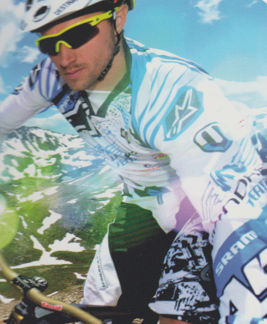 Mountain biker wearing Vortex sunglasses