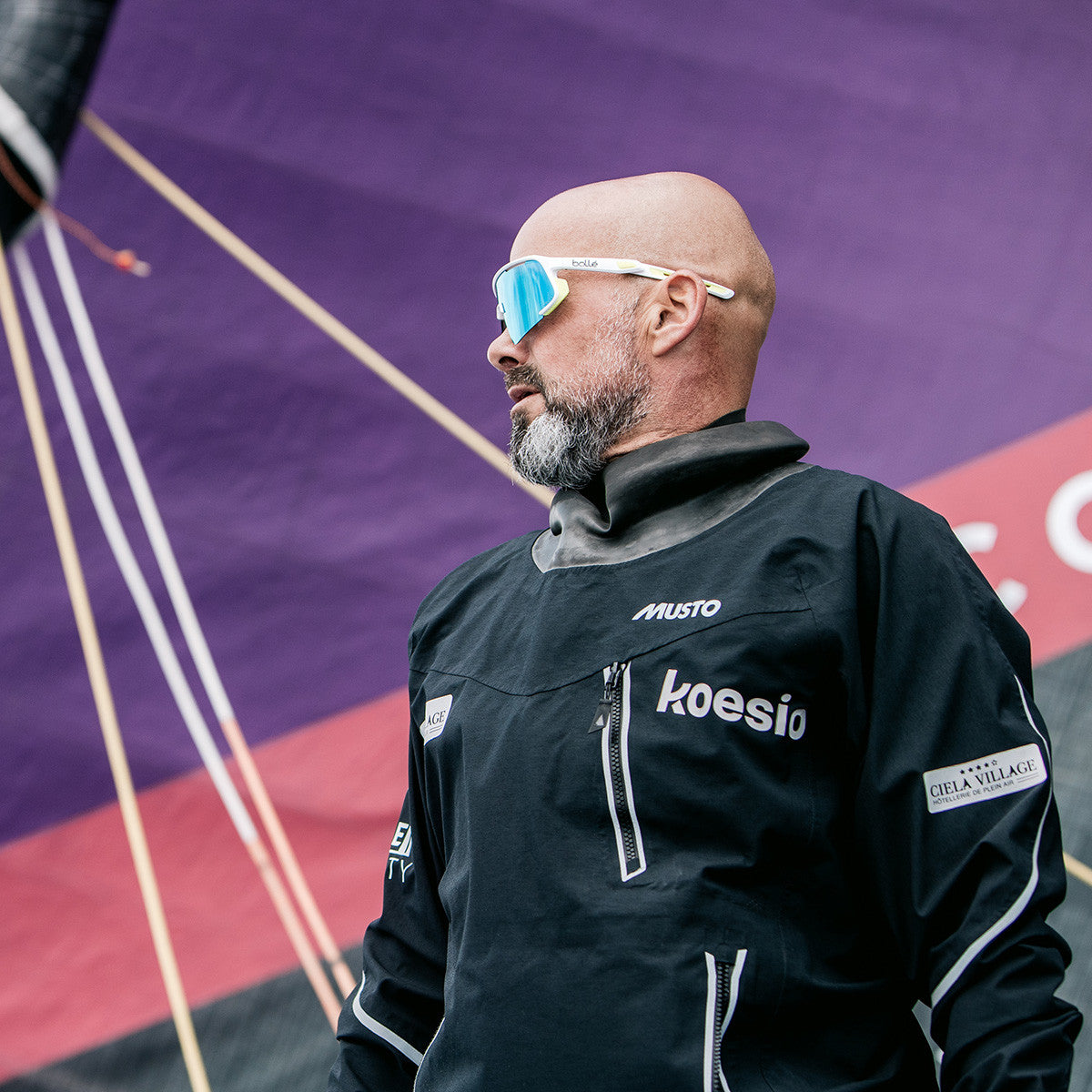 Sailor wearing Bolle Windchaser sunglasses