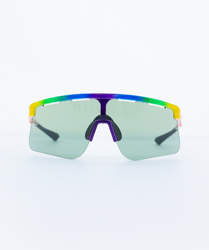 Dink pickleball eyewear Captiva in Rainbow Purple with outdoor green lens