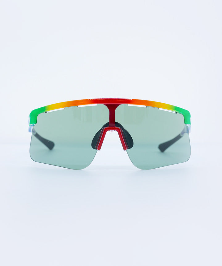Dink Captiva pickleball sunglasses in Rainbow Red with indoor lens