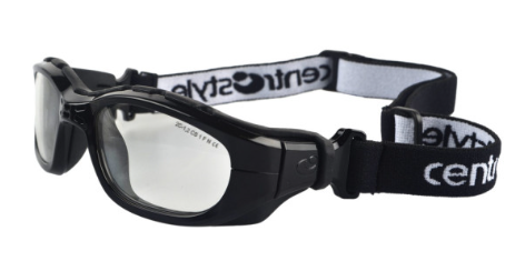 Centrostyle Sports Glasses Black with full wrap strap