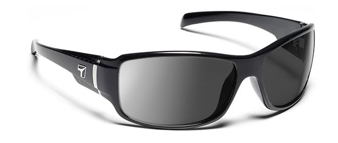 7Eye by Panoptx Cody in Black Carbon/Polarized SharpView Gray Prescription Sunglasses