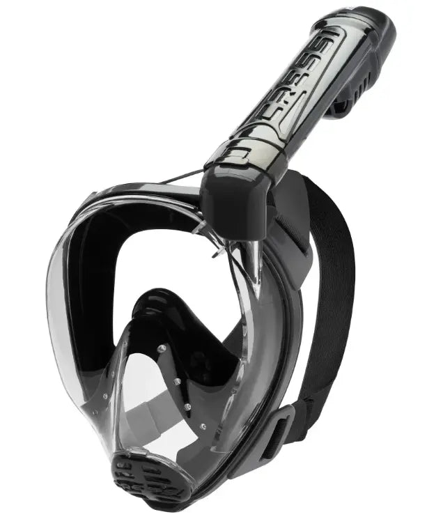 Cressi Baron full face snorkel mask in clear with black