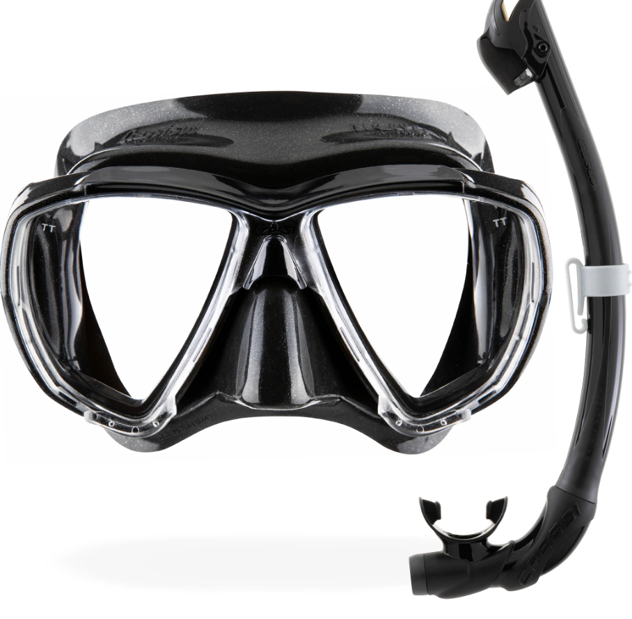 Cressi Big Eyes Mask with Snorkel Kit in Black