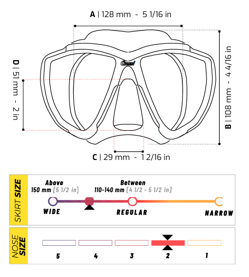 Cressi Big Eyes sizing