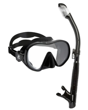 Black Mask + Tao Dry Snorkel Kit