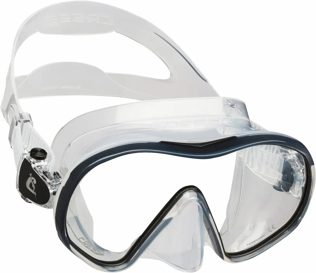 Cressi F-Dual scuba mask in clear/black