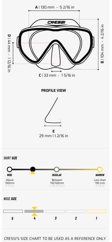 Cressi F-Dual Sizing