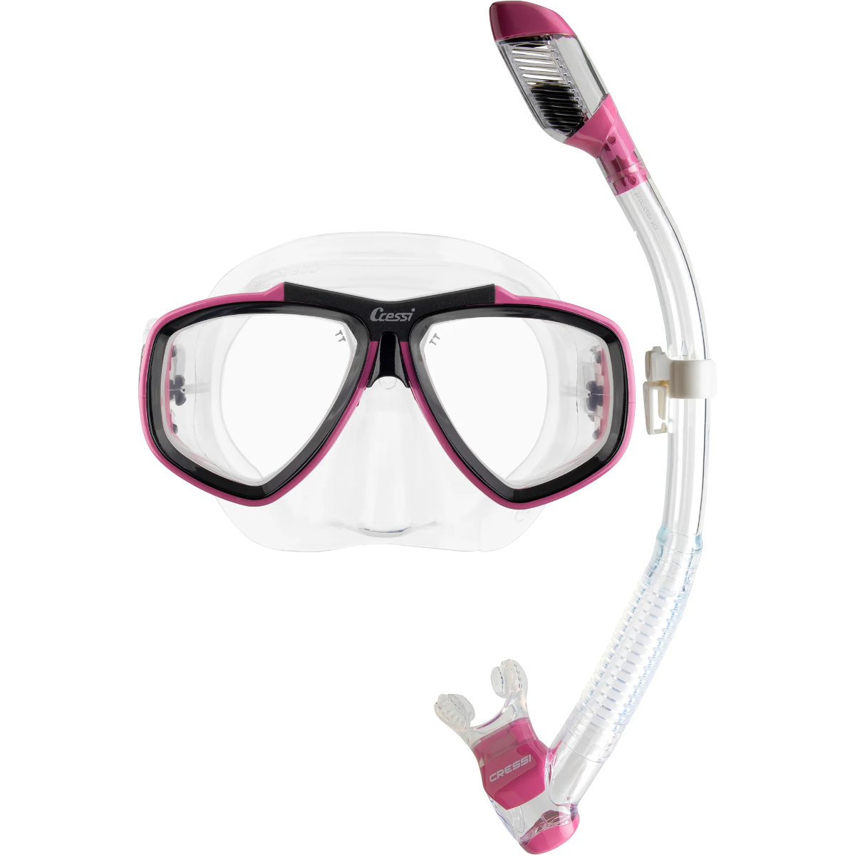 Cressi Focus with Supernova Snorkel Kit in Pink
