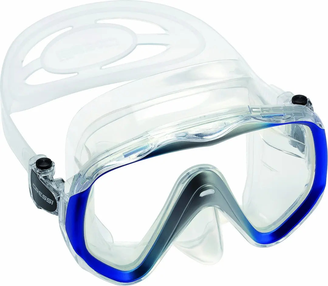 Cressi Liberty Scuba Mask in clear with blue