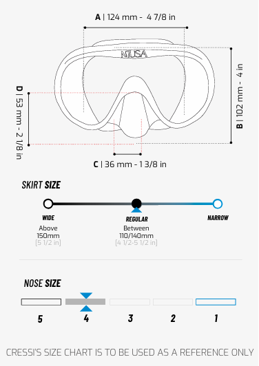 Cressi Adult Snorkel Mask & Dry Snorkel Set - Wide View Single Lens Mask Made In Italy