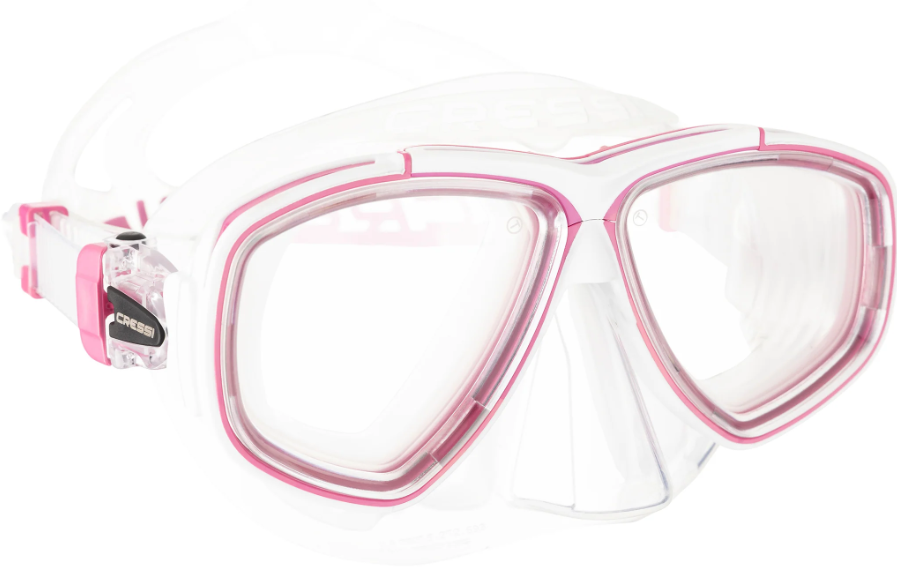 Cressi Prisma dive mask in Clear/Pink