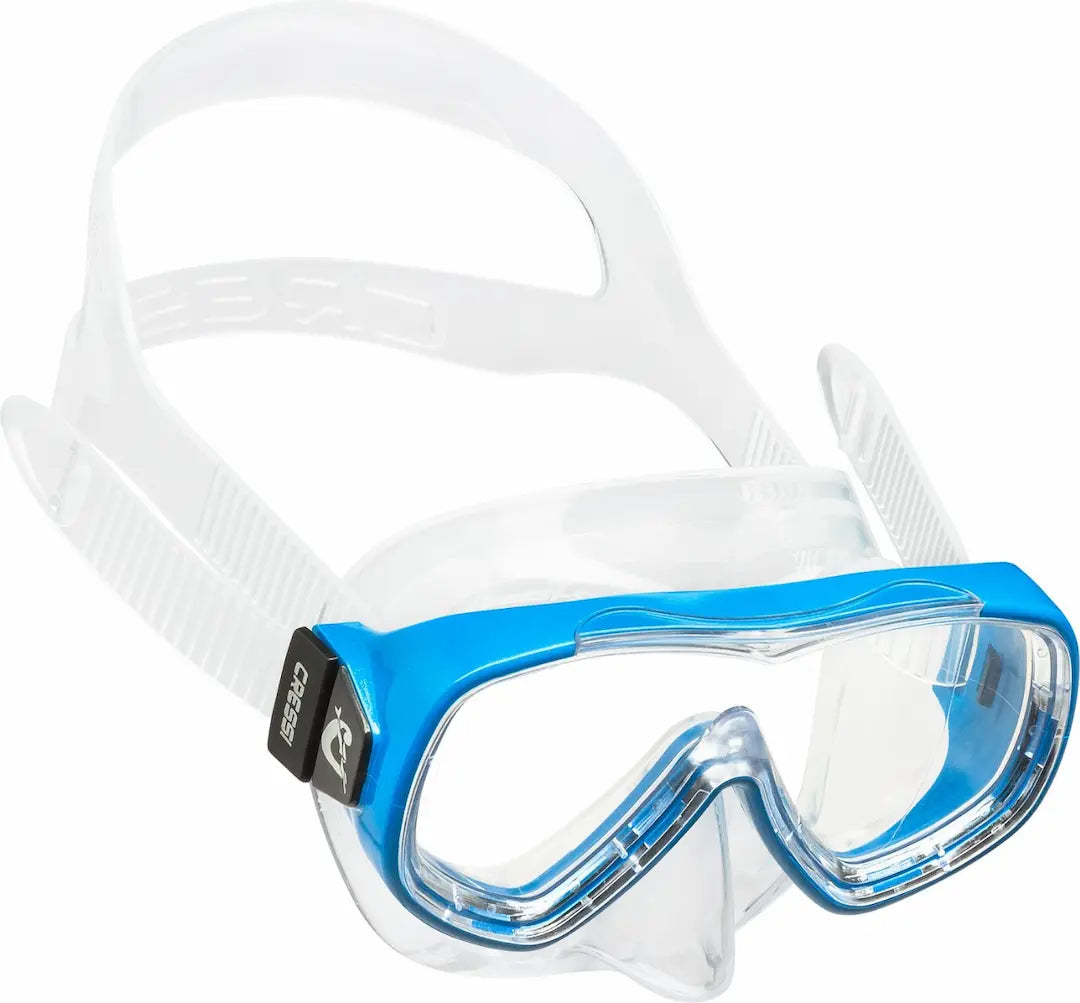 Cressi Pumietta kids snorkel mask in aqua