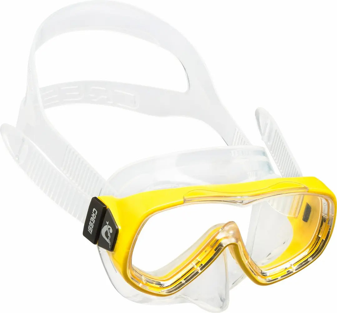 Cressi Pumietta kids snorkel mask in yellow