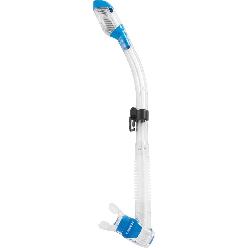 cressi supernova snorkel in clear with blue