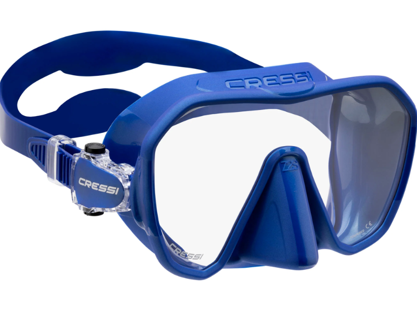 Cressi Z2S frameless dive mask in blue metal