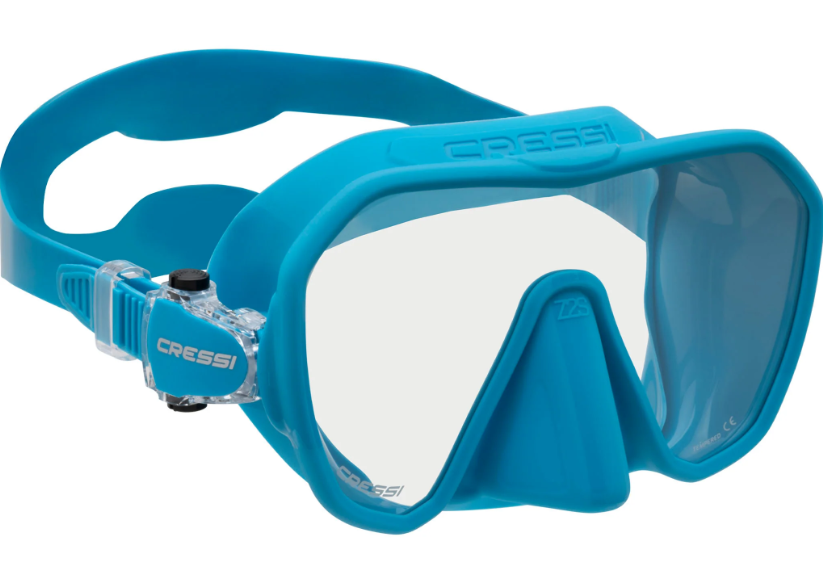 Cressi Z2S frameless dive mask in turquoise