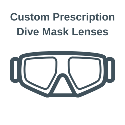 Custom prescription dive mask lenses
