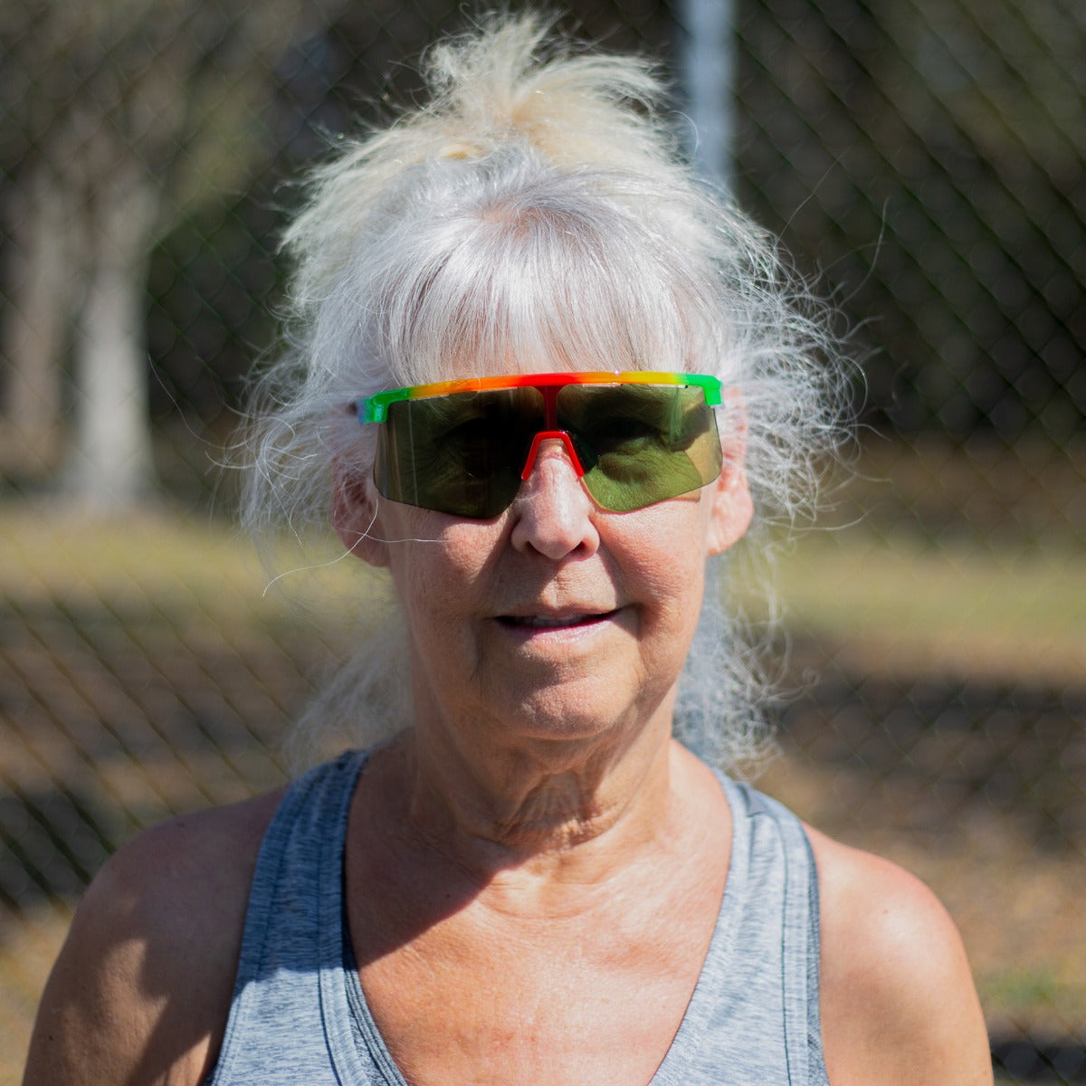 Woman wearing Dink Captiva Pickleball sunglasses
