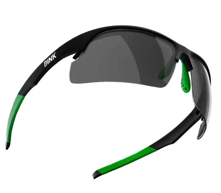 Dink Daytona pickleball sunglasses in black with green