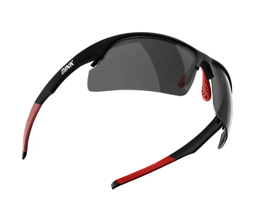 Dink Daytona pickleball sunglasses in black with red