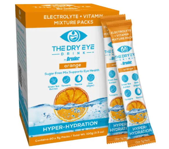 Dry Eye Drink hydration supplements am orange flavor
