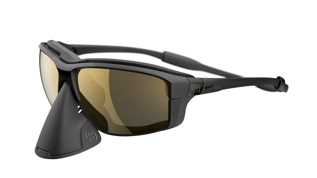 Evil Eye e023 Elate O Pro sunglasses in black with space level 4 lenses