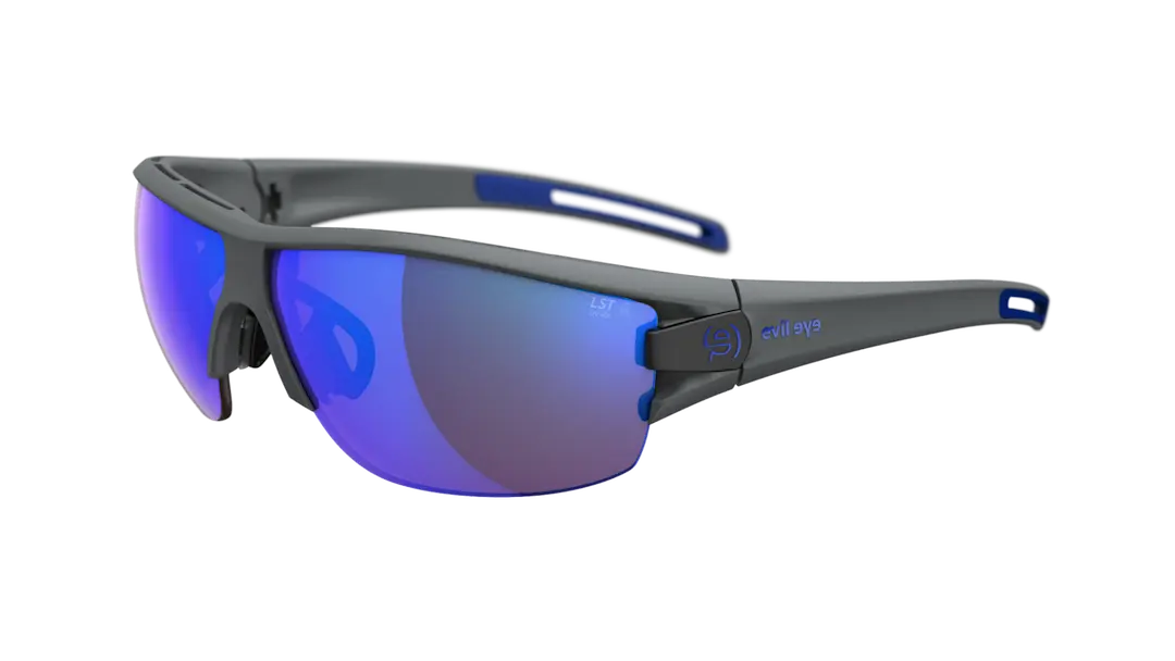 Evil Eye e031 Trace Ng sunglasses in dark gray with LST Active blue lenses